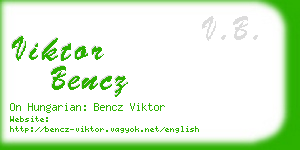 viktor bencz business card